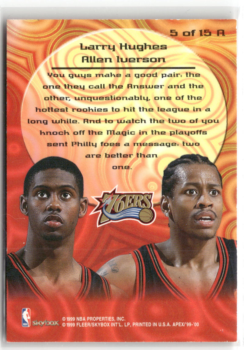 1999-00 SkyBox Apex #5A Allen Iverson / Larry Hughes Allies-2