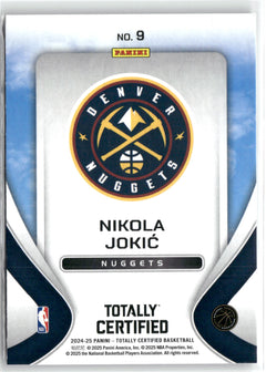 2024-25 Panini Totally Certified #9 Nikola Jokic Franchise Foundations-2