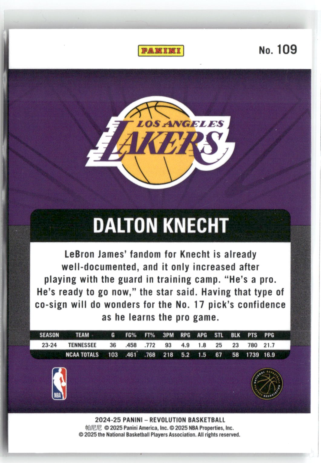 2024-25 Panini Revolution #109 Dalton Knecht-2