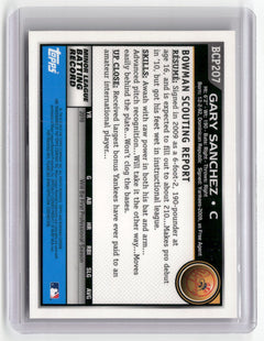 2010 Bowman Chrome #BCP207 Gary Sanchez Prospects Autographs-2