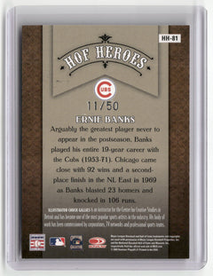 2005 Donruss Diamond Kings #HH-81 Ernie Banks HOF Heroes Bronze #/50-2