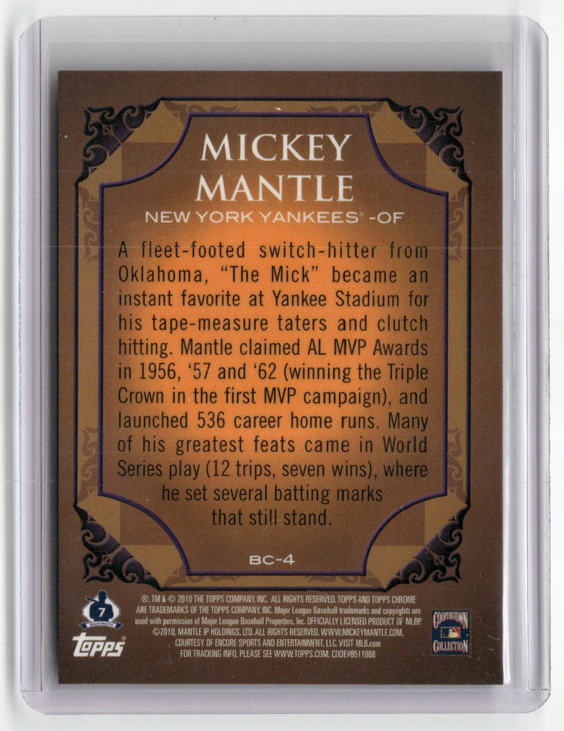 2010 Topps Chrome #BC-4 Mickey Mantle Refractors (Target)-2