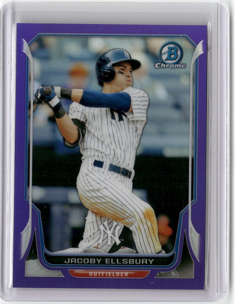 2014 Bowman Chrome #72 Jacoby Ellsbury Purple Refractor #/150-1