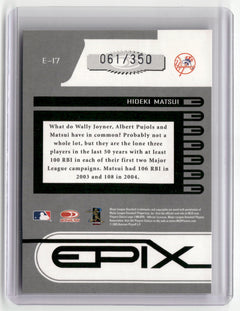 2005 Donruss Zenith #E-17 Hideki Matsui Epix Play Purple #/350-2