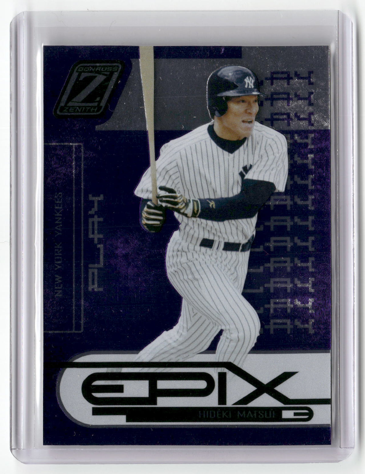 2005 Donruss Zenith #E-17 Hideki Matsui Epix Play Purple #/350