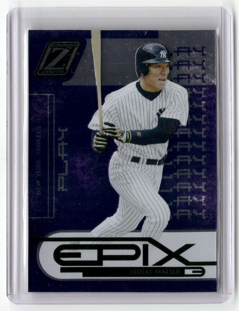 2005 Donruss Zenith #E-17 Hideki Matsui Epix Play Purple #/350-1