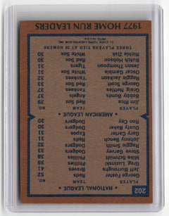 1978 Topps #202 1977 Home Run Leaders (George Foster / Jim Rice)-2