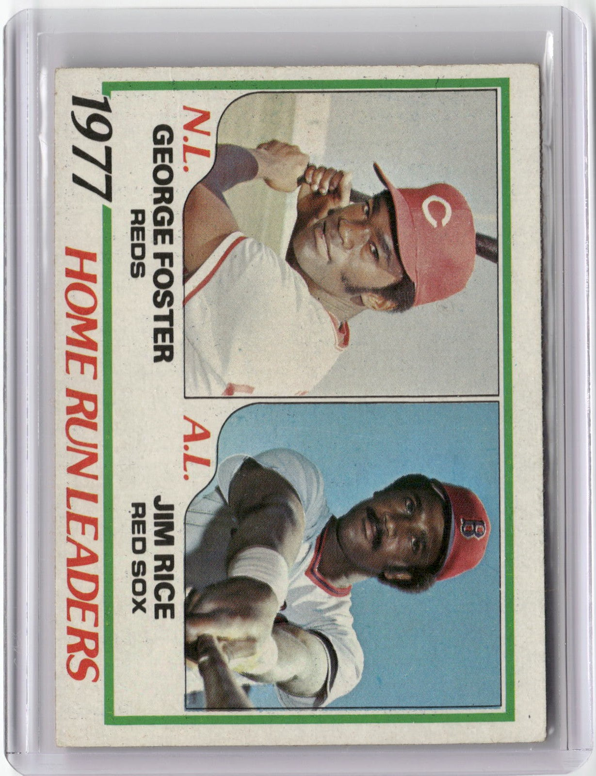 1978 Topps #202 1977 Home Run Leaders (George Foster / Jim Rice)-1