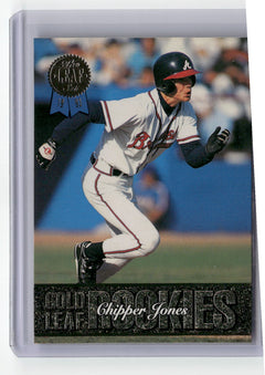 1993 Leaf #19 Chipper Jones Gold Leaf Rookies-1