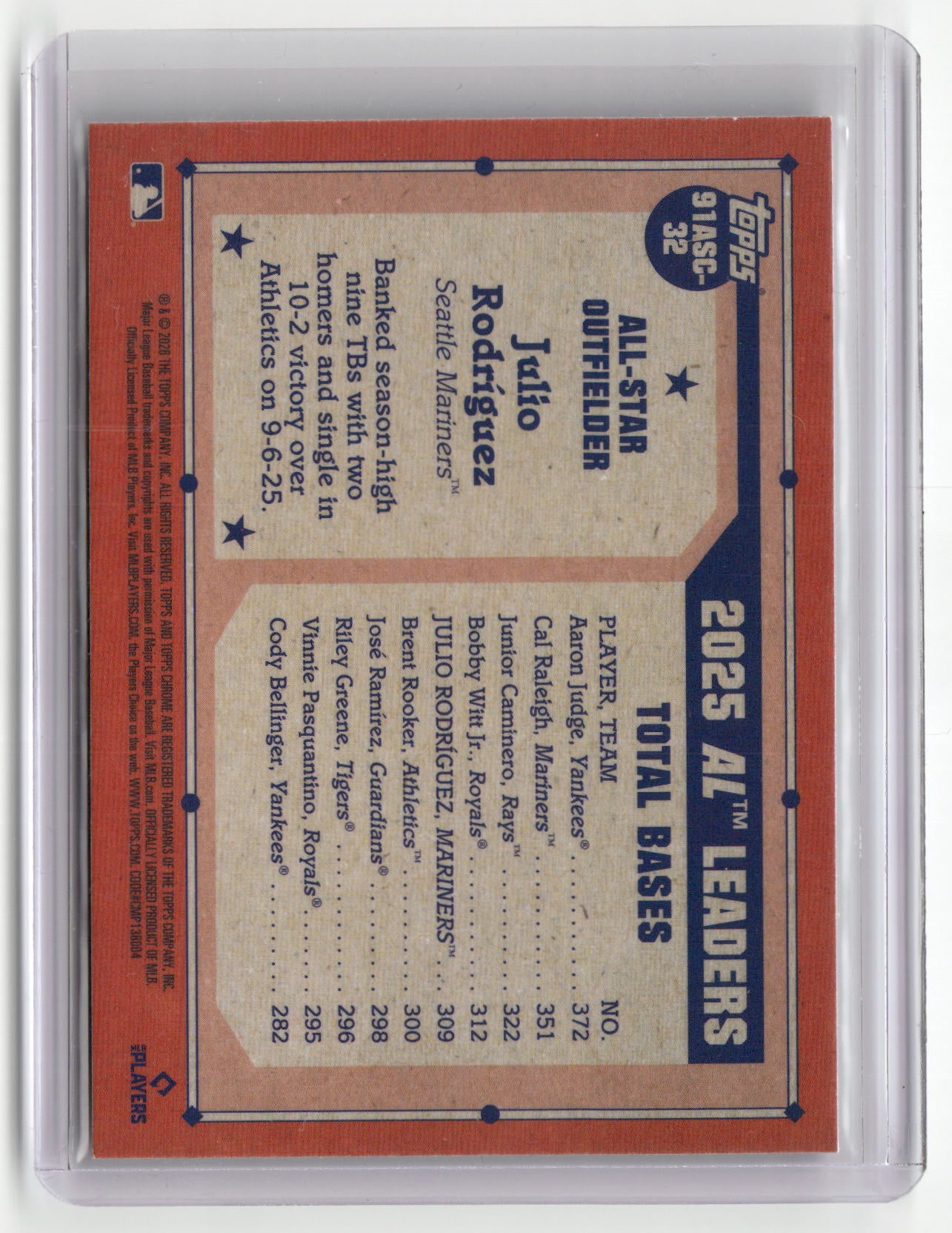 2026 Topps S2 #91ASC-32 Julio Rodríguez 1991 35th Anniversary Chrome All-Stars-2