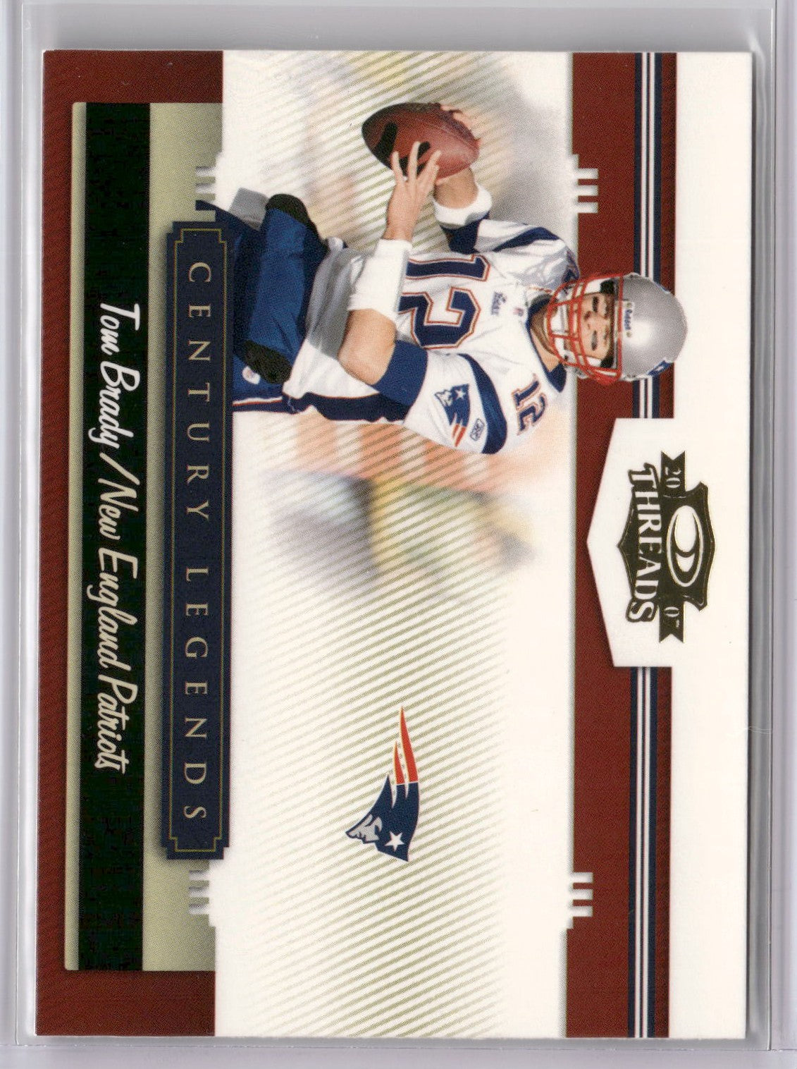 2007 Donruss Threads #CL-2 Tom Brady Century Legends Gold