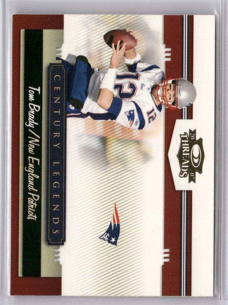 2007 Donruss Threads #CL-2 Tom Brady Century Legends Gold-1