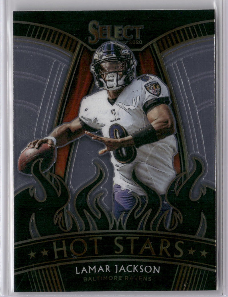 2020 Panini Select #HS4 Lamar Jackson Hot Stars-1