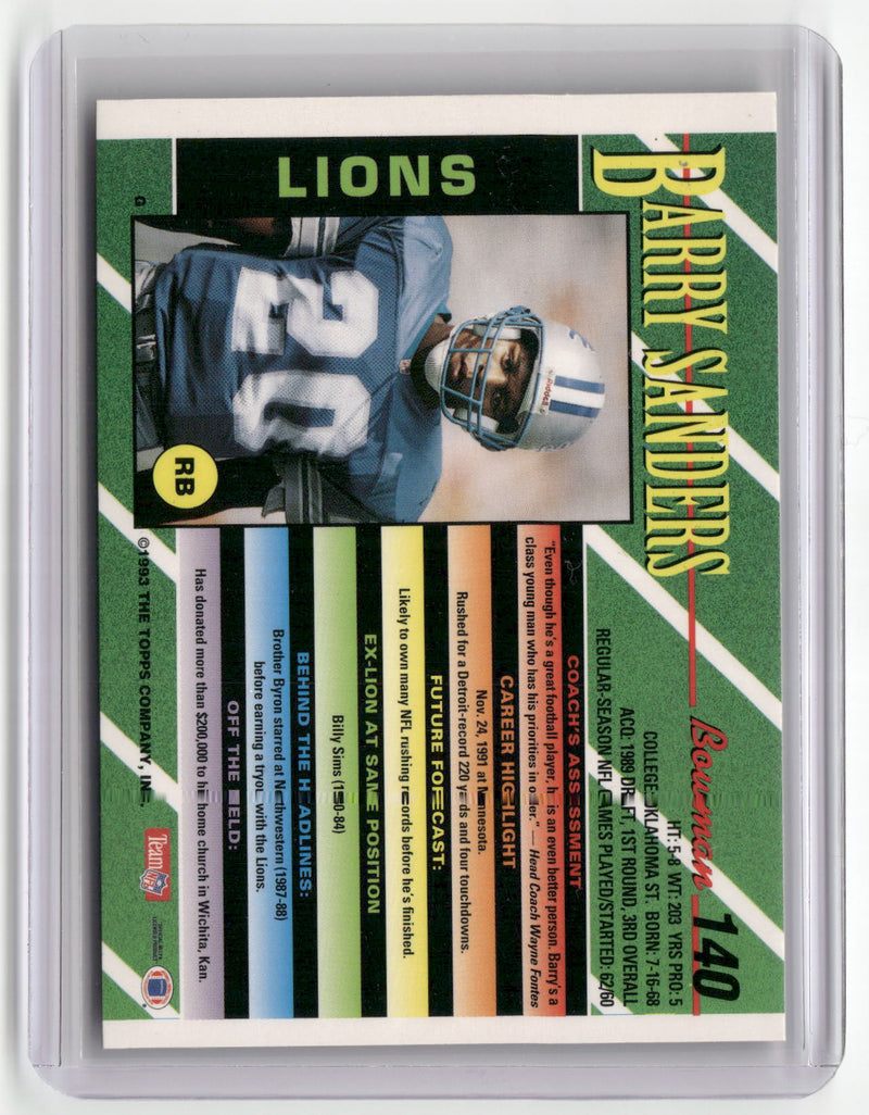 1993 Bowman #140 Barry Sanders-2