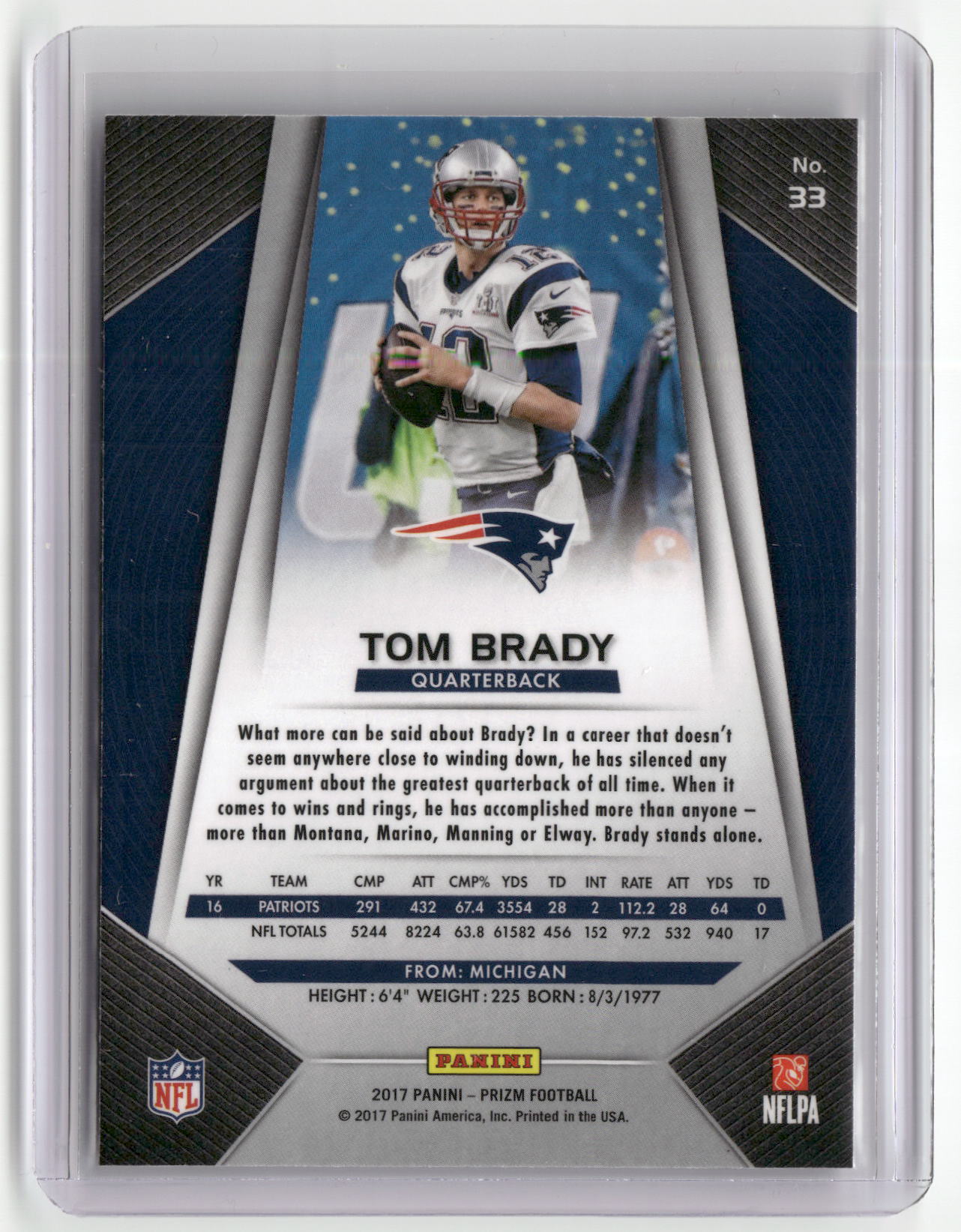 2017 Panini Prizm #33 Tom Brady-2