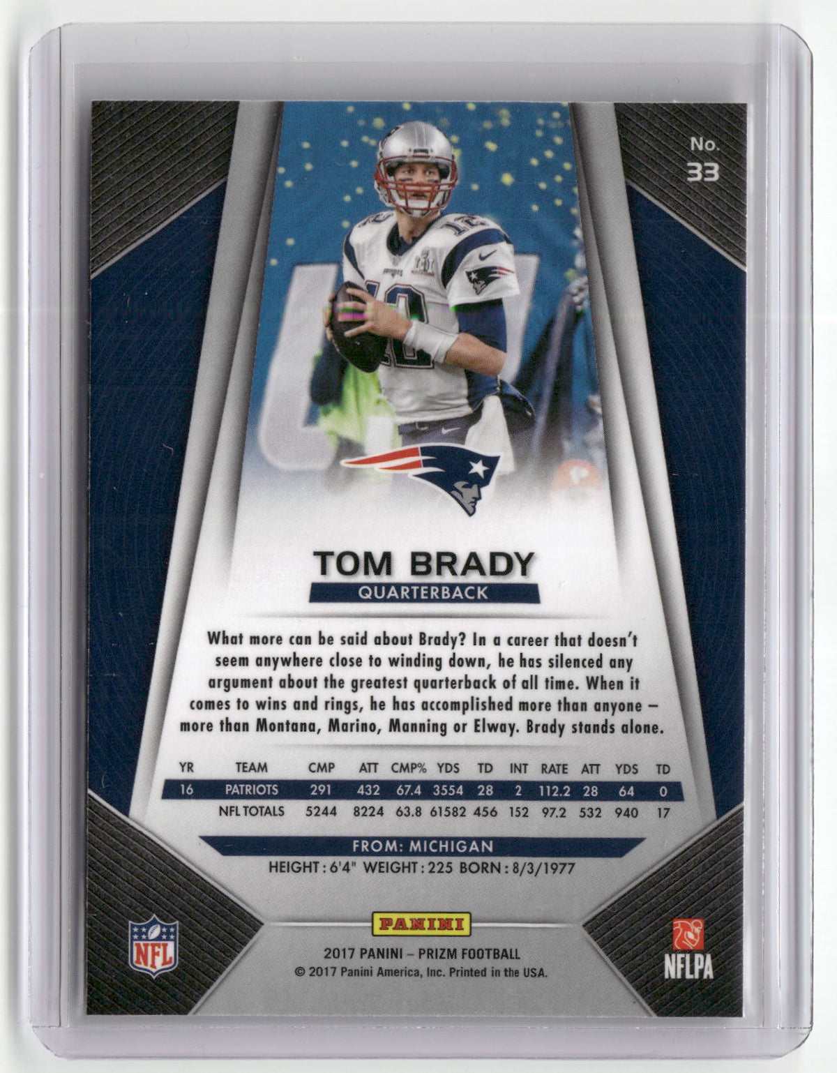 2017 Panini Prizm #33 Tom Brady-2