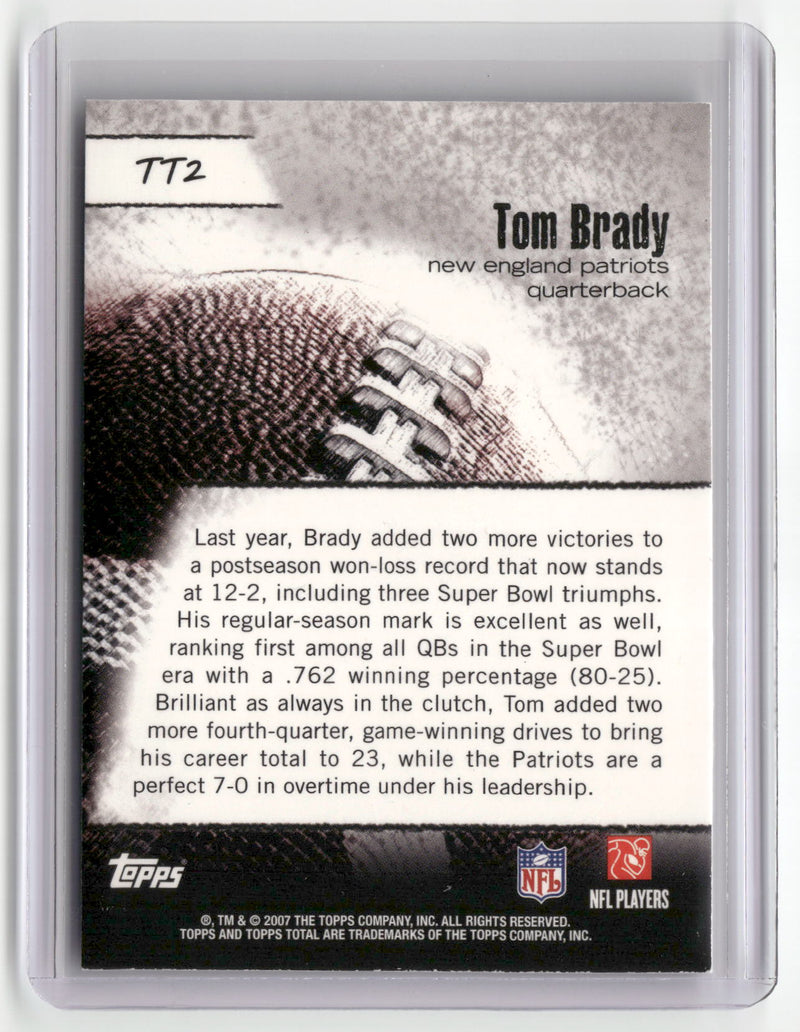 2007 Topps Total #TT2 Tom Brady Total Topps-2