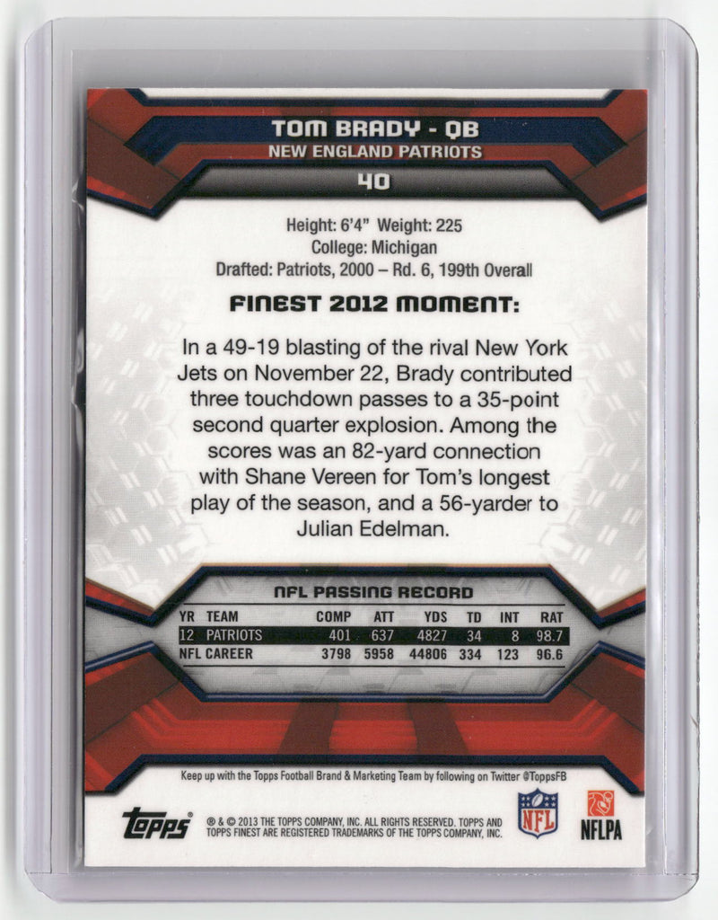 2013 Finest #40 Tom Brady-2