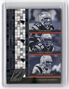 2005 Donruss Zenith #M-9 Tom Brady / Corey Dillon / Deion Branch Mozaics Silver-1