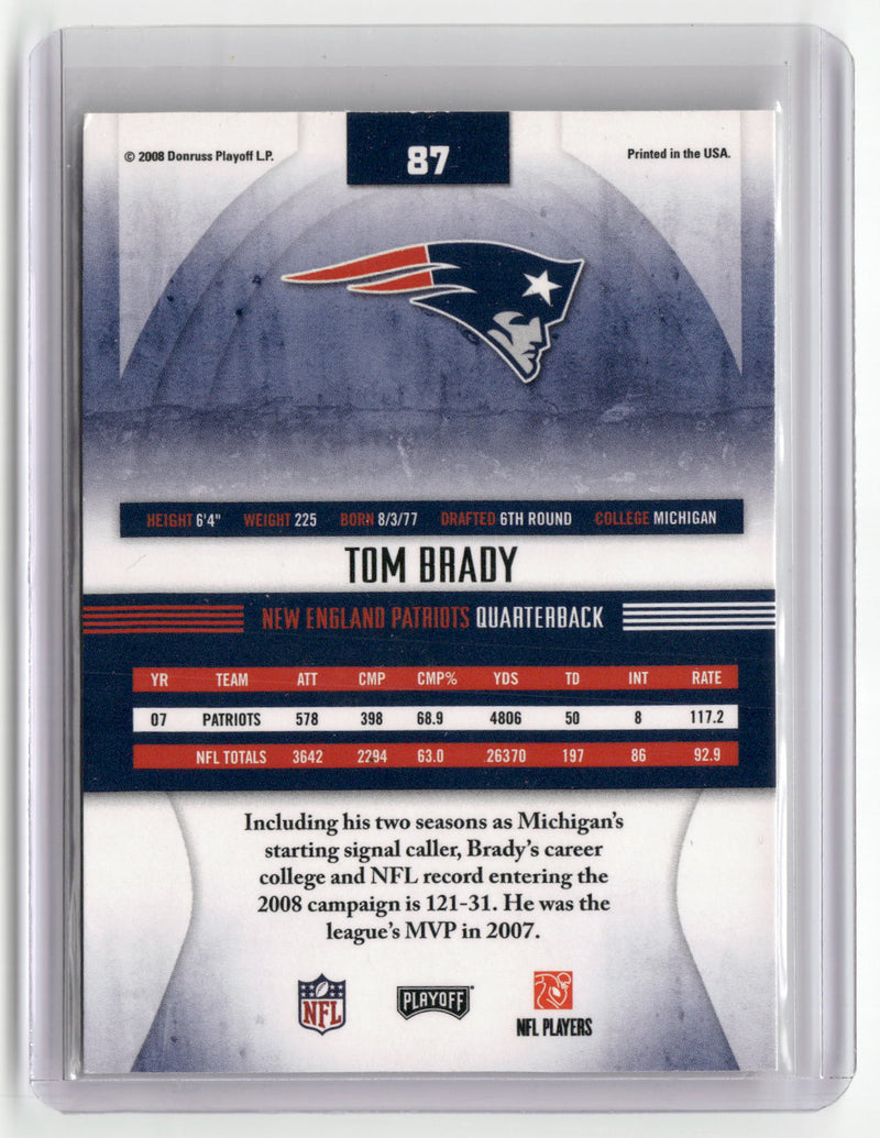 2008 Playoff Absolute Memorabilia #87 Tom Brady Retail-2