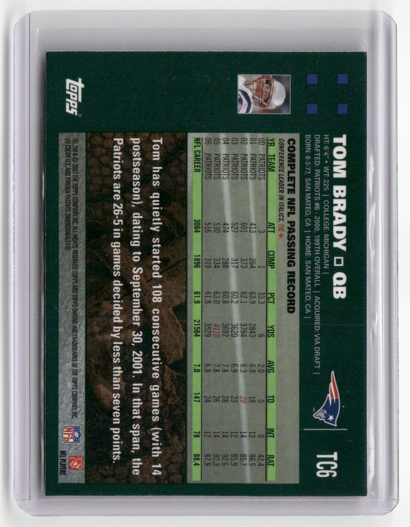 2007 Topps Chrome #TC6 Tom Brady-2