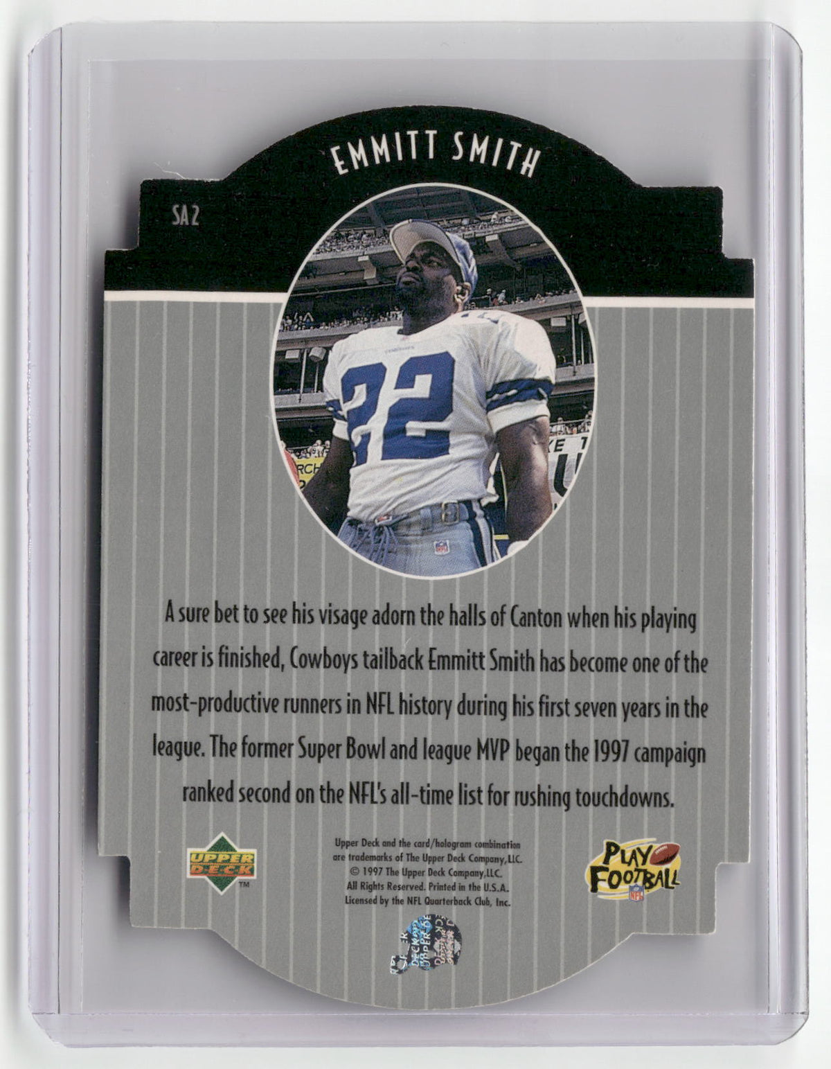 1997 Upper Deck #SA2 Emmitt Smith Star Attractions-2