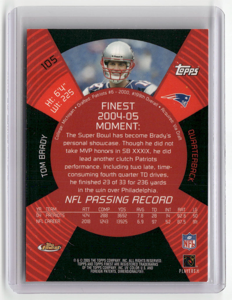 2005 Finest #105 Tom Brady-2