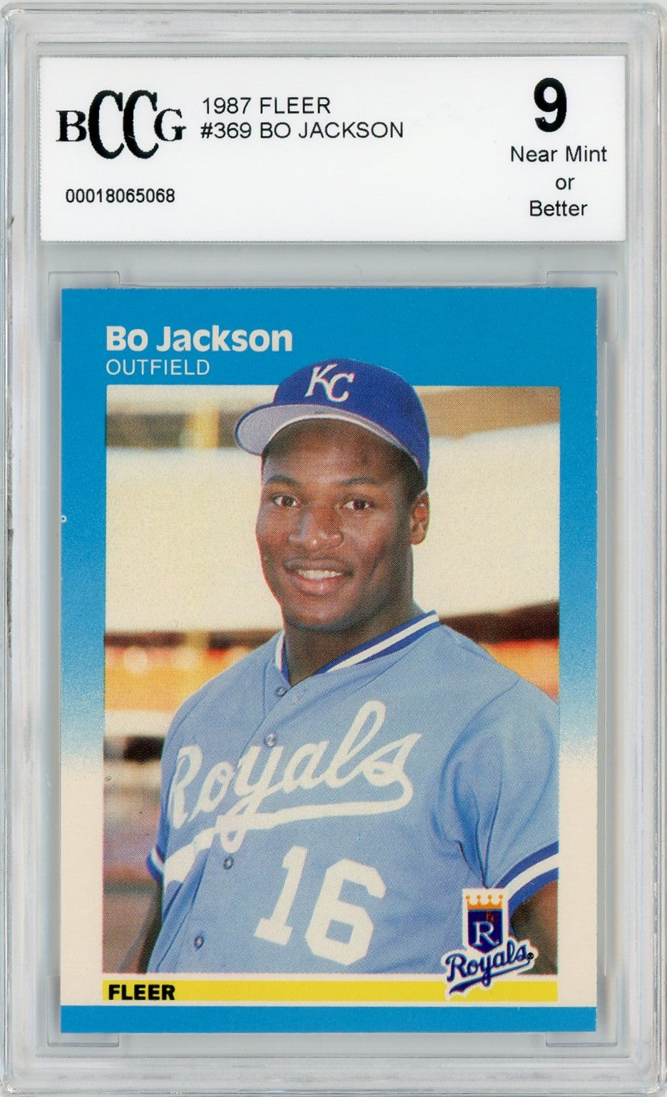 1987 Fleer #369 Bo Jackson BCCG 9