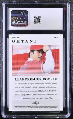 2018 Premier Rookie #PR-01 Shohei Ohtani CGC 10-2