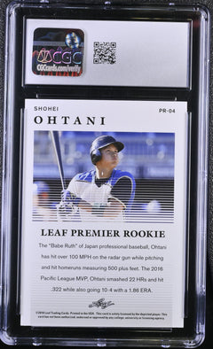 2018 Premier Rookie #PR-04 Shohei Ohtani CGC 10-2