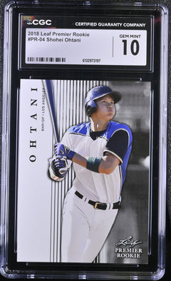 2018 Premier Rookie #PR-04 Shohei Ohtani CGC 10-1