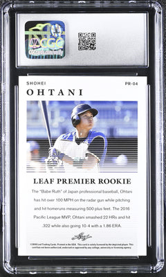 2018 Premier Rookie #PR-04 Shohei Ohtani CGC 9.5-2
