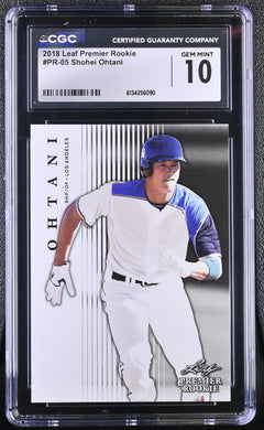 2018 Premier Rookie #PR-05 Shohei Ohtani CGC 10-1