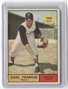 1961 Topps #54 Earl Francis (VG Condition, Check Scans)-1