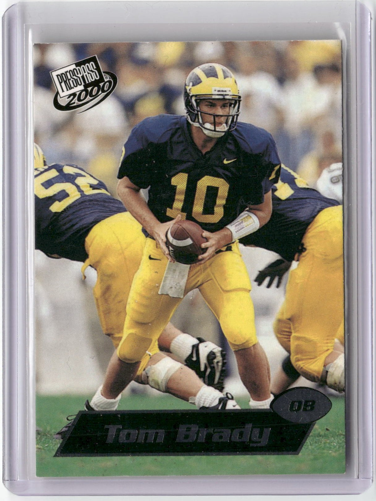 2000 Press Pass #37 Tom Brady Gold Zone (VG Condition, Check Scans)