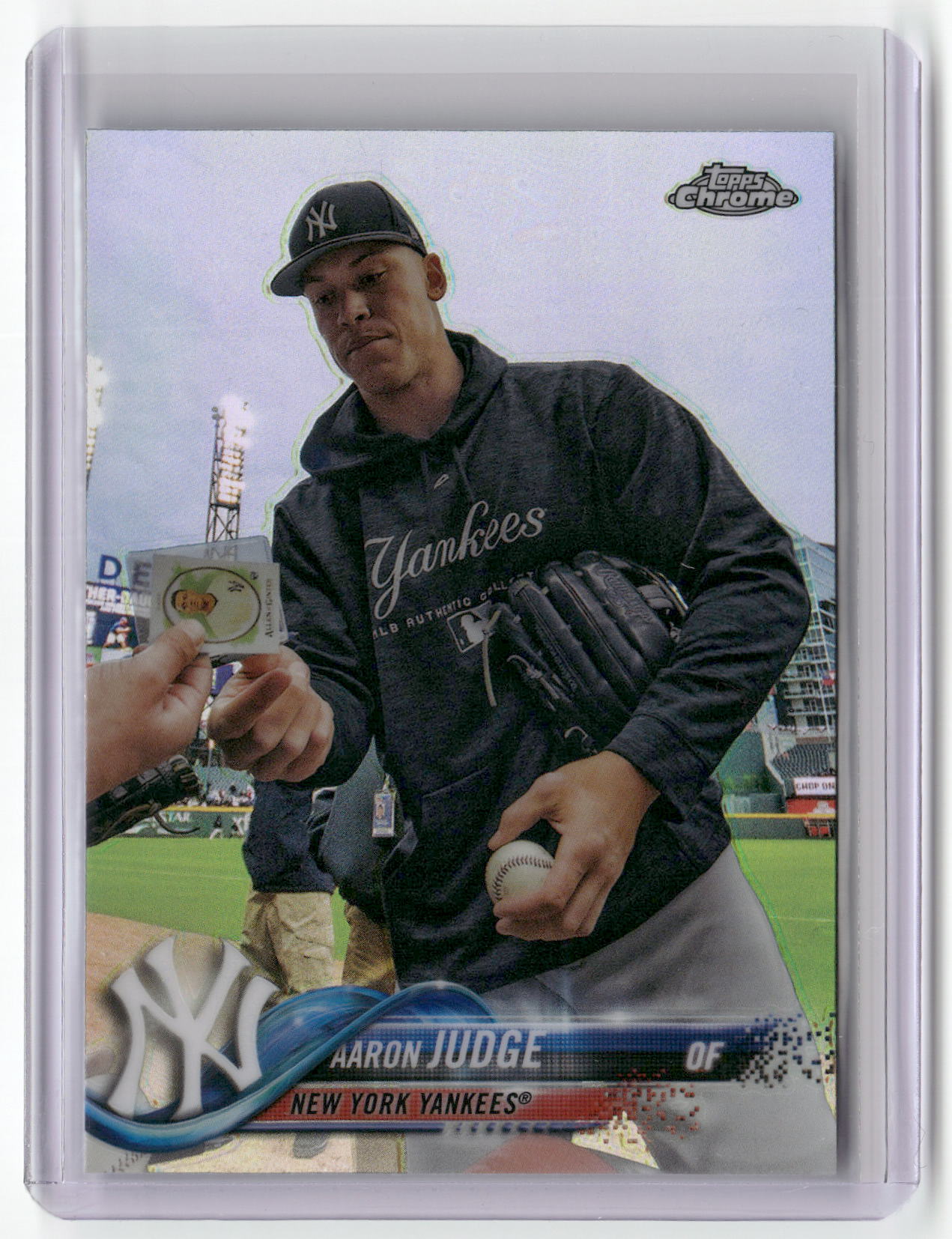 2018 Topps Chrome #1b #1 Aaron Judge Signing autographs