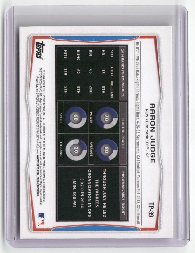 2014 Bowman Draft #TP-39 Aaron Judge Top Prospects-2
