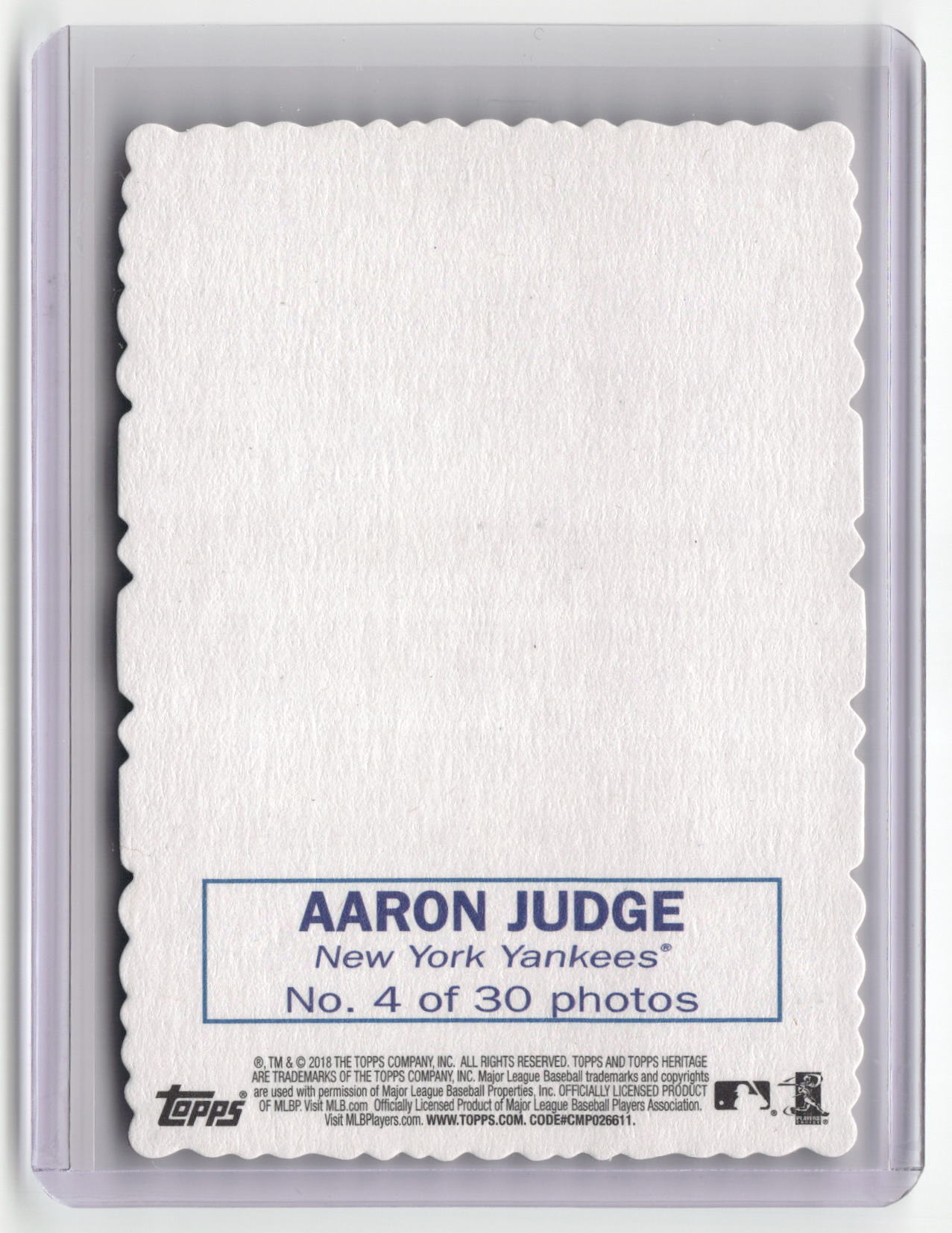 2018 Topps Heritage #4 Aaron Judge 1969 Topps Deckle-2