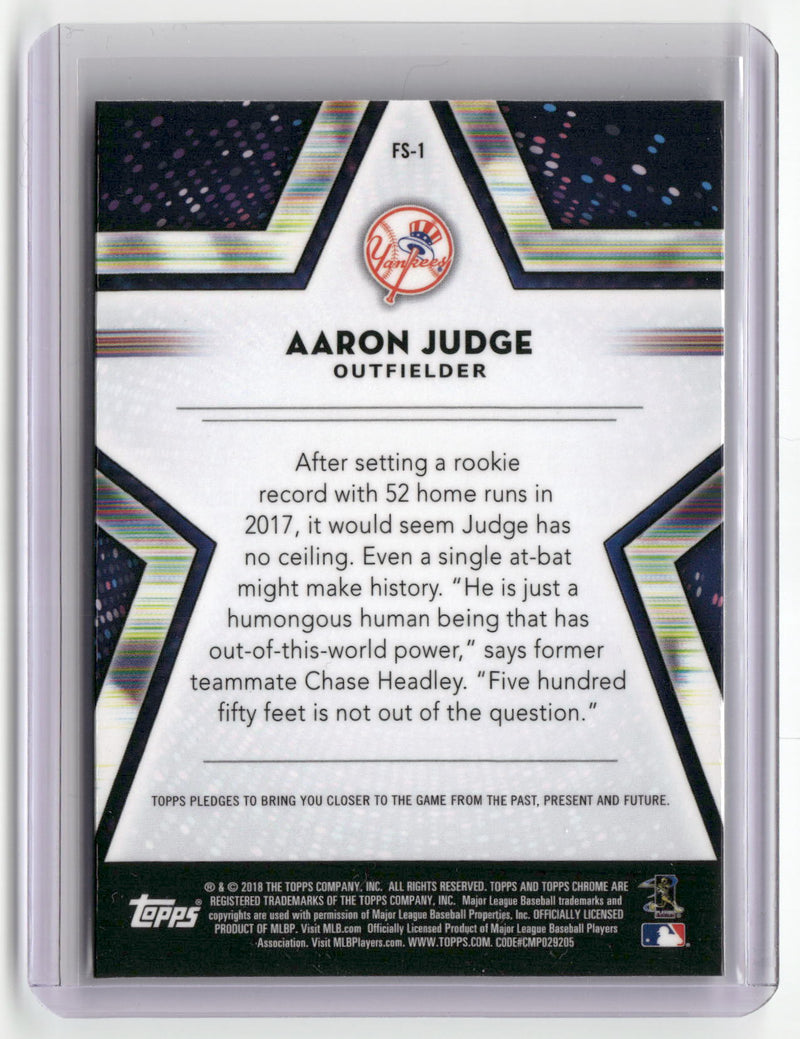 2018 Topps Chrome #FS-1 Aaron Judge Future Stars-2