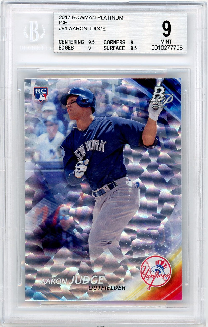 2017 Bowman Platinum #91 Aaron Judge Ice BGS 9-1