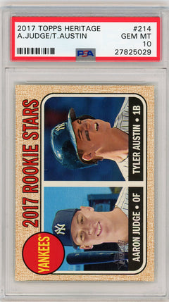 2017 Topps Heritage #214 A.Judge/T.Austin PSA 10-1