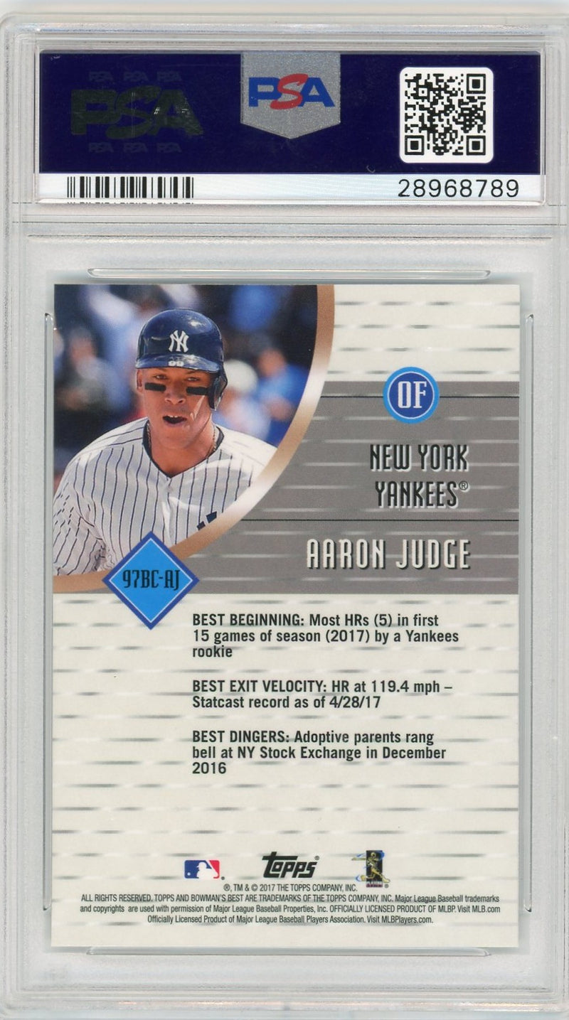 2017 Bowman'S Best 1997 Best Cuts #AJ Aaron Judge 1997 Best Cuts PSA 10-2