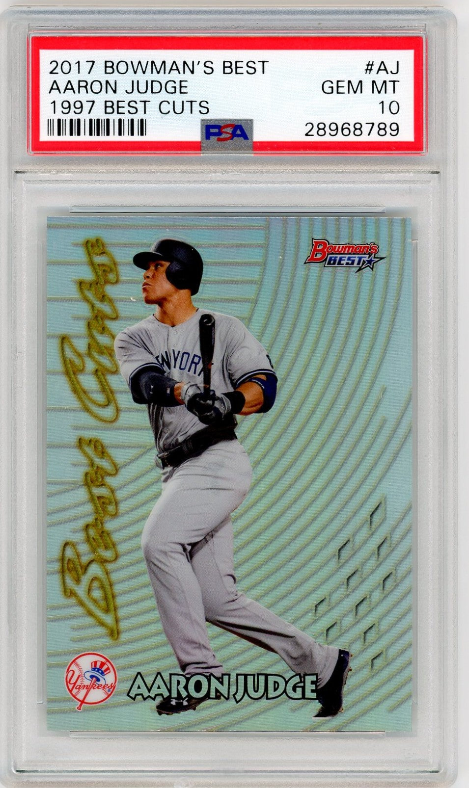 2017 Bowman'S Best 1997 Best Cuts #AJ Aaron Judge 1997 Best Cuts PSA 10-1