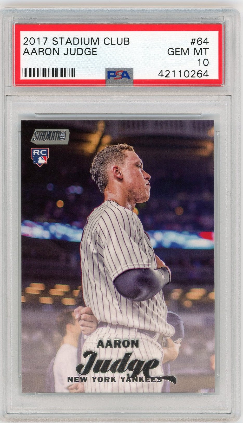 2017 Stadium Club #64 Aaron Judge PSA 10