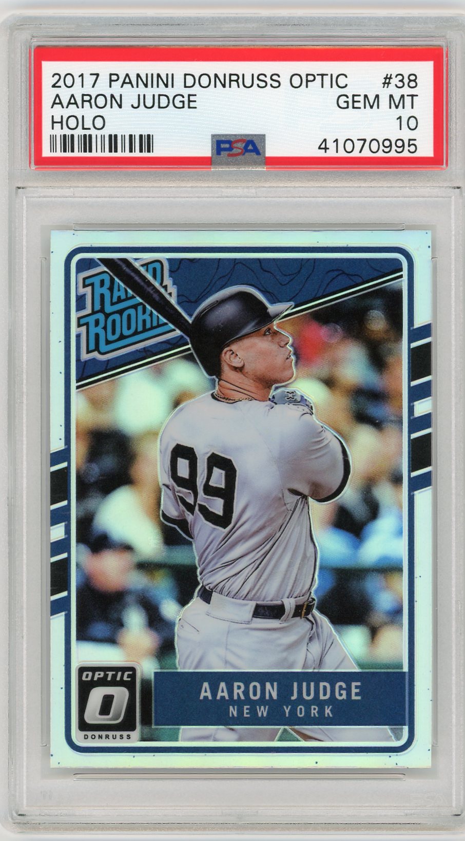2017 Panini Donruss Optic #38 Aaron Judge Holo PSA 10-1
