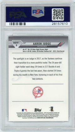 2017 Bowman Rookie Of The Year #9 Aaron Judge PSA 10-2