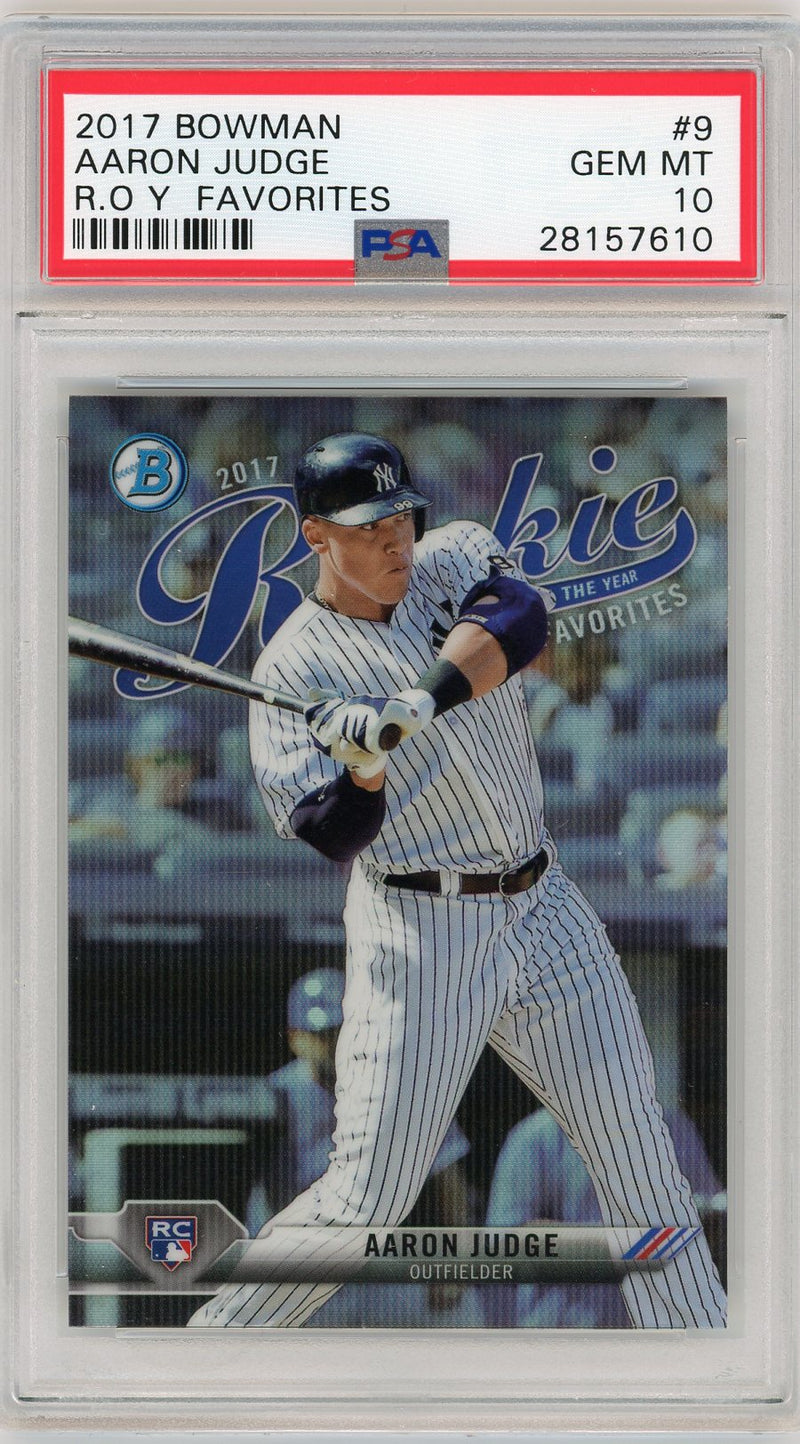2017 Bowman Rookie Of The Year #9 Aaron Judge PSA 10-1