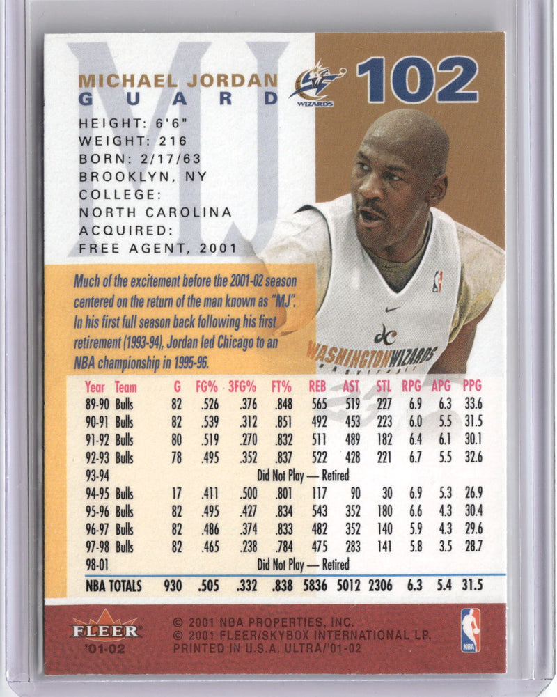 2001-02 Ultra #102 Michael Jordan-2
