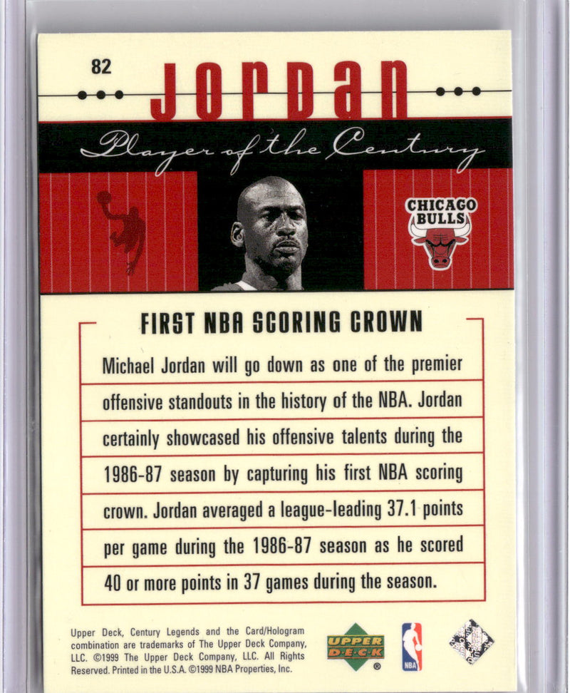 1998-99 Upper Deck Century Legends #82 Michael Jordan Century Collection #/100-2