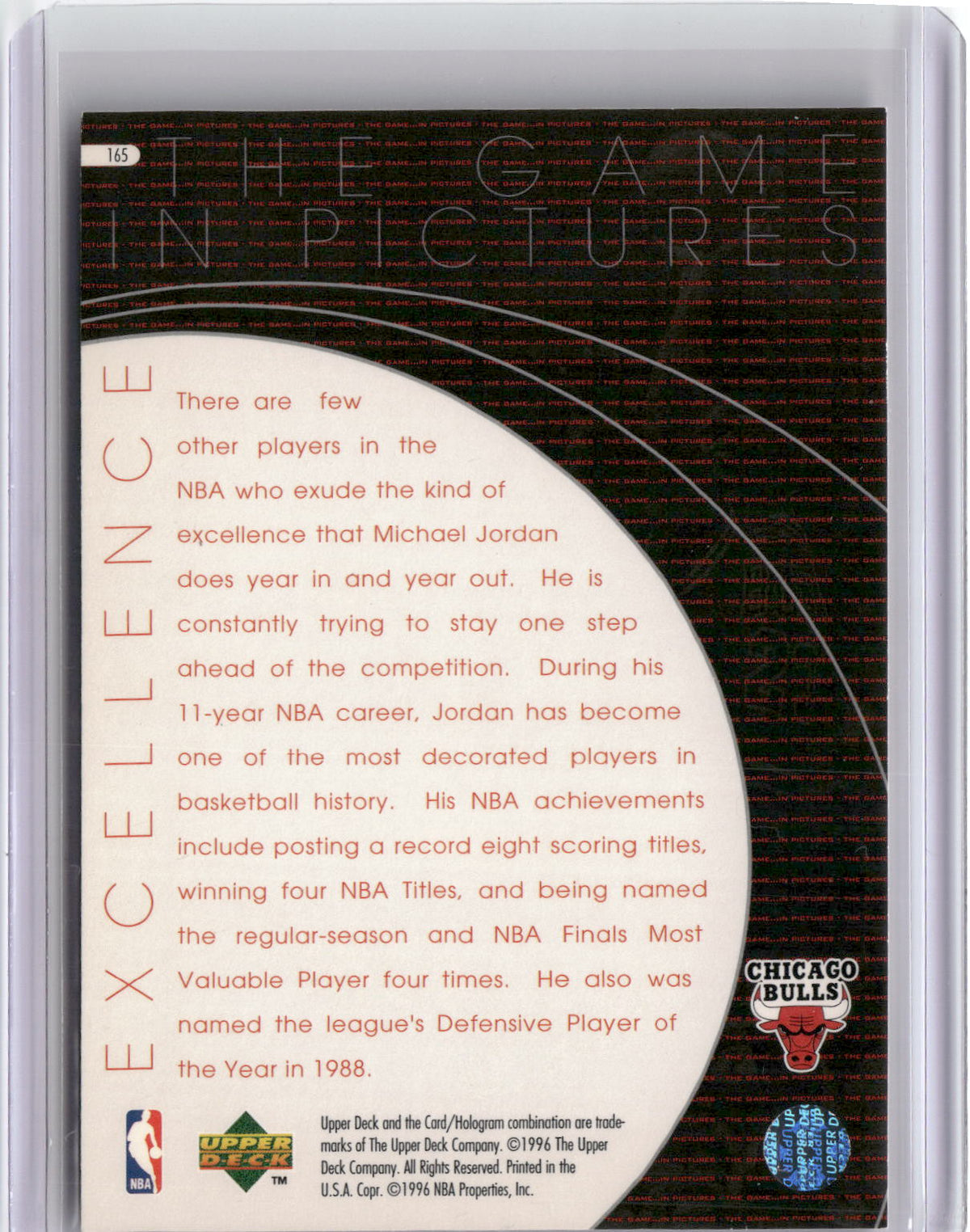 1996-97 Upper Deck #165 Michael Jordan-2